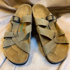 NWOT Comfortfusse leather sandals w/cork footbed